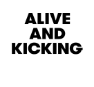 Alive and kicking logo